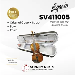Synwin SV411005 1/4 Quarter Size Student Violin Outfit (SV1005)