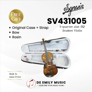 Synwin SV431005 3/4 3-Quarter Size Student Violin Outfit (SV1005)